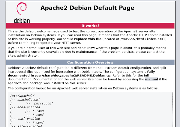 default apache page