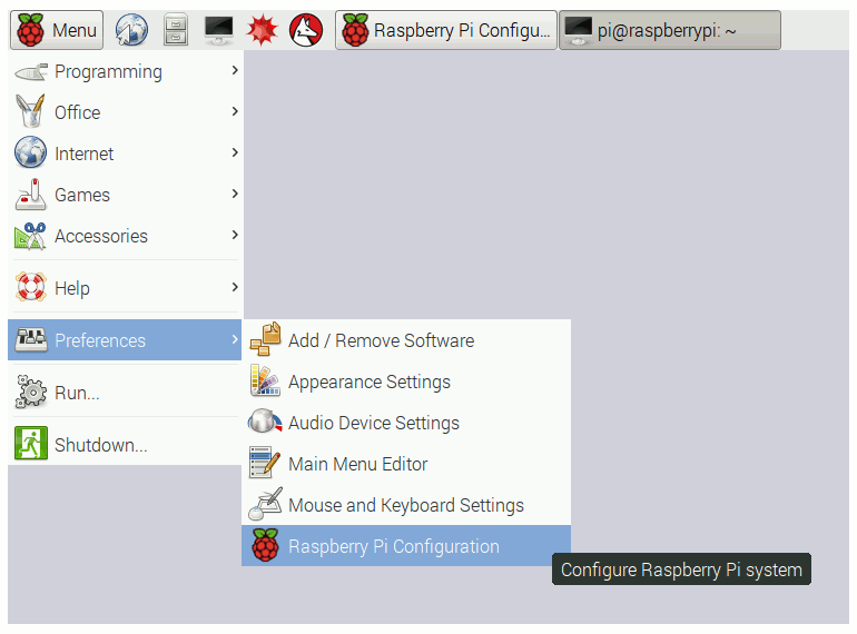 Raspberry Pi configuration