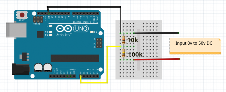 Arduino voltmeter: measure external voltage without module - Geeky Sunny